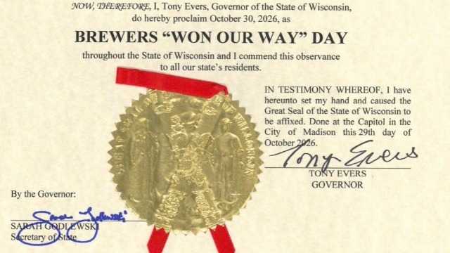 Gov. Evers declares Friday as  Brewers 'Won Our Way' Day  — Menomonee Falls Community news